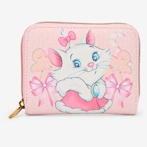 Disney Loungefly the Aristocats Marie holiday zipper wallet